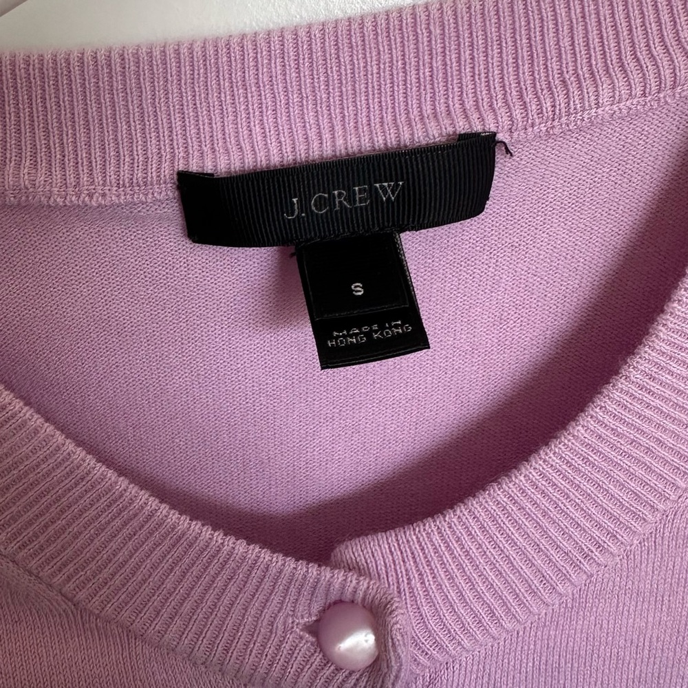 J. Crew Women's Light Purple Cardigan Sweater - Picture 3 of 4